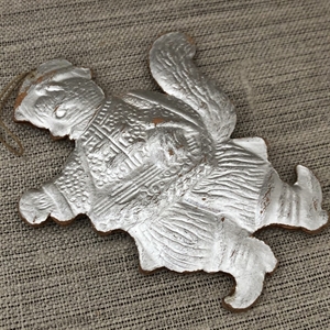 Антикварная ёлочная игрушка Кот-Баюн с гуслями, объёмный картонаж, СССР, 1940-е гг. 001217 - фото 404