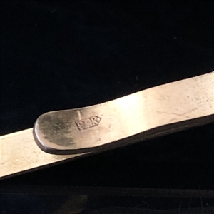 Зажим для галстука с природным балтийским янтарём, СССР, Калининград, 1969-й г. 001478 - фото 4416