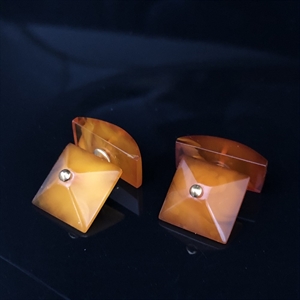 Запонки из натурального янтаря, СССР, 1970-1980-е гг. 001233 - фото 4452