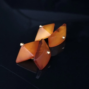 Запонки из натурального янтаря, СССР, 1970-1980-е гг. 001233