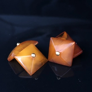 Запонки из натурального янтаря, СССР, 1970-1980-е гг. 001233
