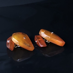 Запонки из цельного природного янтаря, СССР, 1970-1980-е гг. 001413 - фото 4495