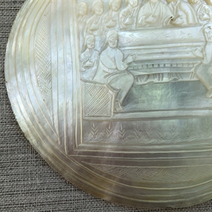 Икона на раковине (перламутр), «Тайная вечеря», Палестина, XIX век 000027 - фото 4623