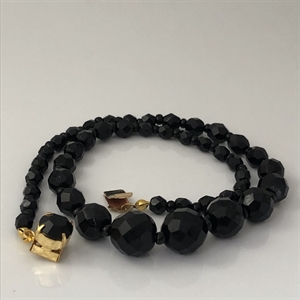 Короткие чешские бусы из гранёного стекла, 38 см, 1970-е гг. 001551 - фото 6796