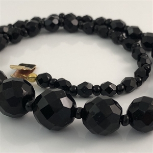 Короткие чешские бусы из гранёного стекла, 38 см, 1970-е гг. 001551 - фото 6798