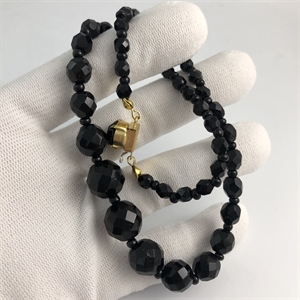 Короткие чешские бусы из гранёного стекла, 38 см, 1970-е гг. 001551 - фото 6799