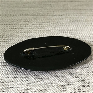 Лаковая брошь-миниатюра «Рябинушка», Мстера, СССР, 1980-90 гг. 001169 - фото 7683