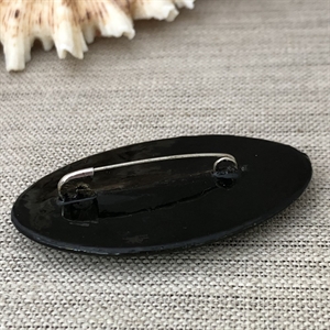 Лаковая брошь-миниатюра «Рябинушка», СССР, Мстёра, 1980-90 гг. 001344 - фото 7752