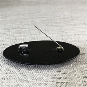 Лаковая брошь-миниатюра «Татьяна», Мстера, СССР, 1980-90 гг. 001170 - фото 7767