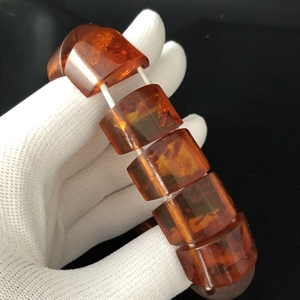 Браслет из формованного балтийского янтаря , Калининград, СССР, 1980-е гг. 001422 - фото 828