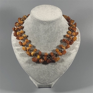 Ожерелье из природного балтийского янтаря, СССР, 1960-е гг. 000717 - фото 9085