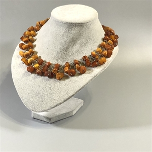 Ожерелье из природного балтийского янтаря, СССР, 1960-е гг. 000717 - фото 9086